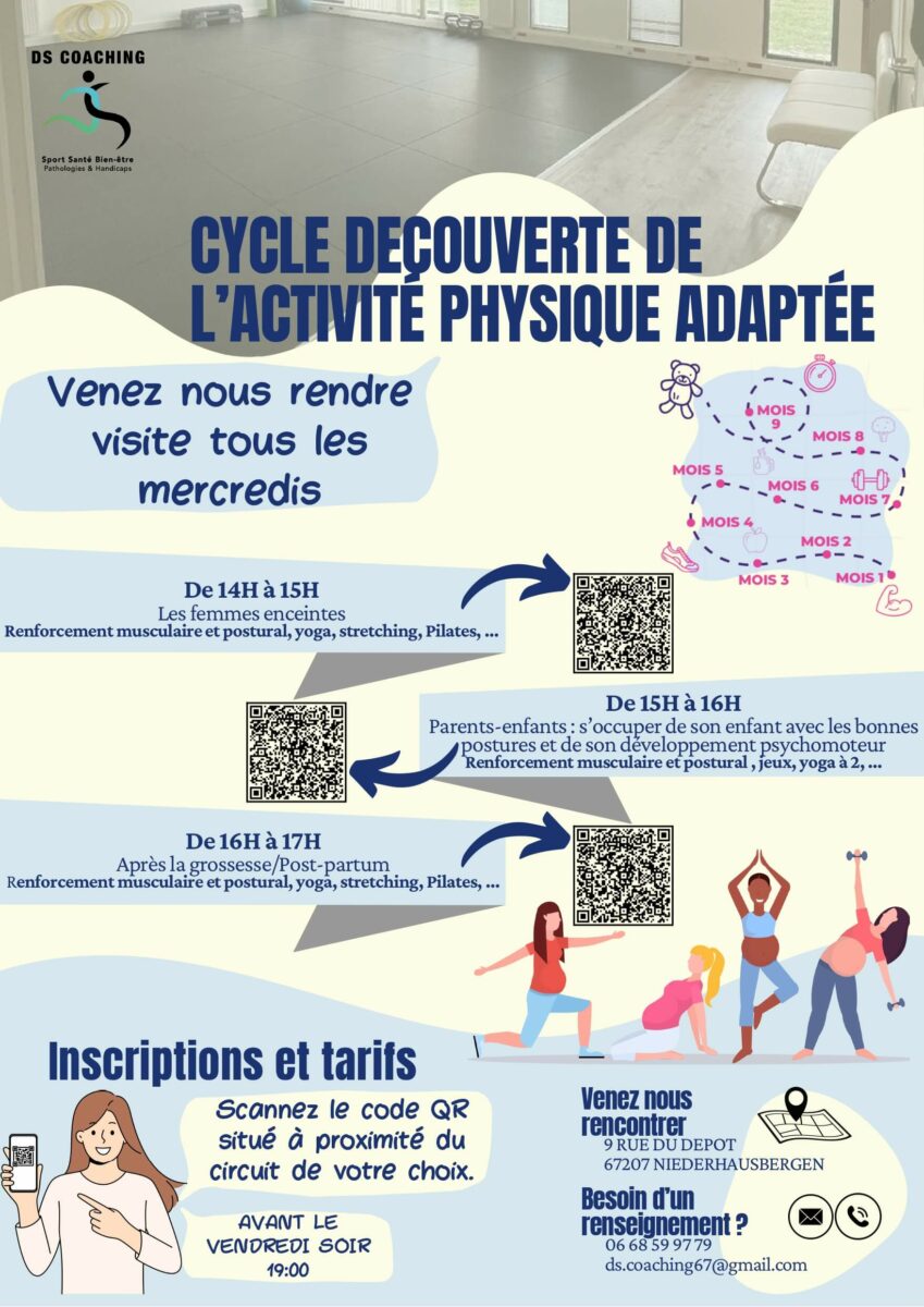 Ds Coaching SPORT SANTE HANDICAP STRASBOURG Affiche Grossesse Et Parents Enfants Ds Coching 1